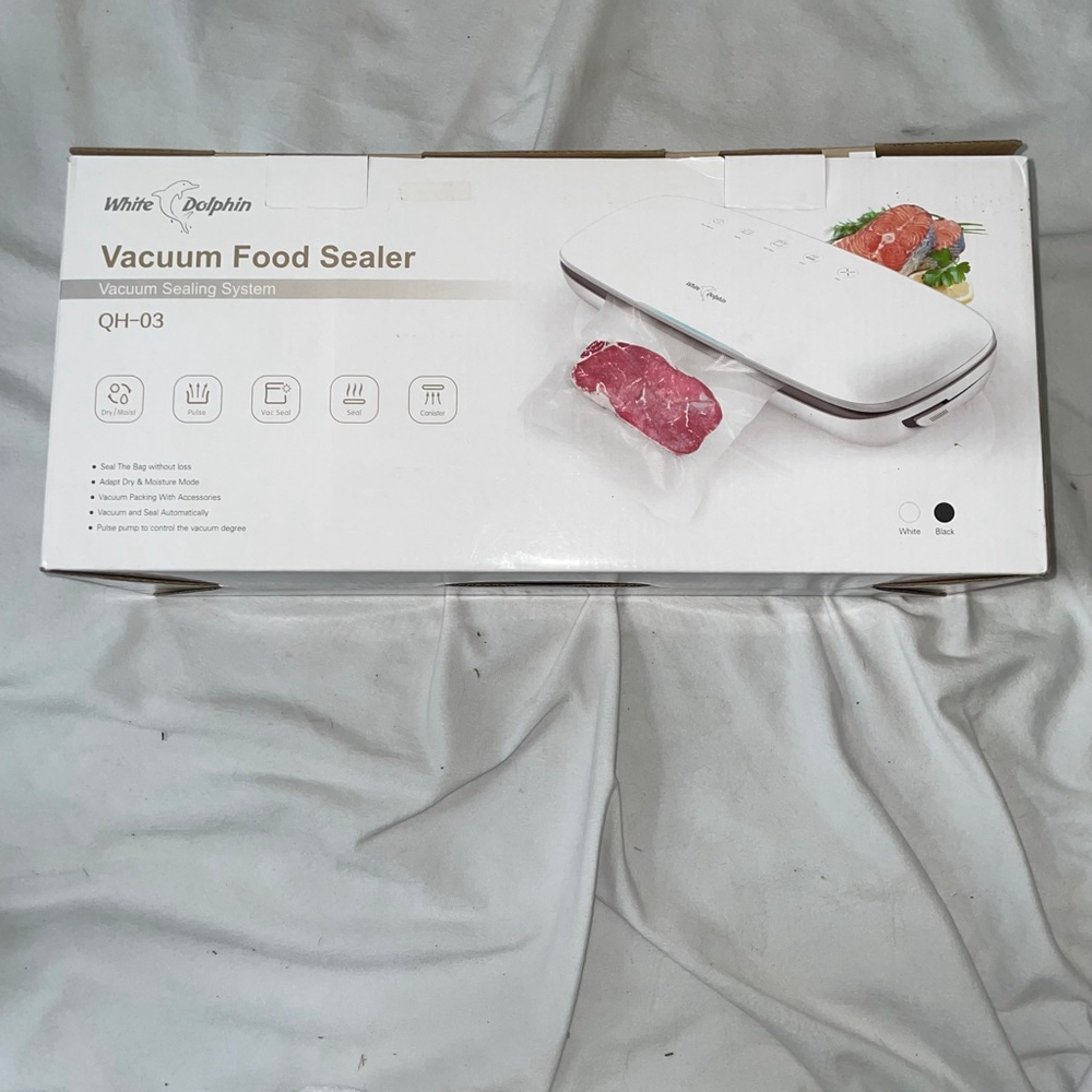 White Dolphin Black color Vacuum Food Sealer One Size